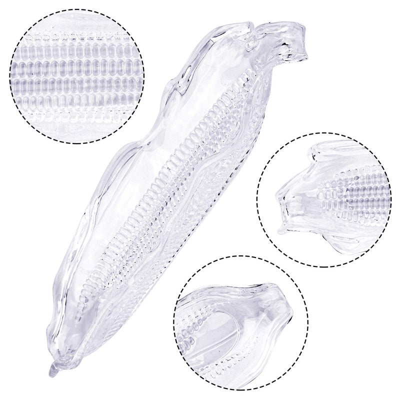 Elcoho 9 Pack Plastic Corn Trays Transparent Corn Dishes with 18 Pieces Stainless Steel Corn Holders on the Cob Skewers Cob Dinnerware - Image 4